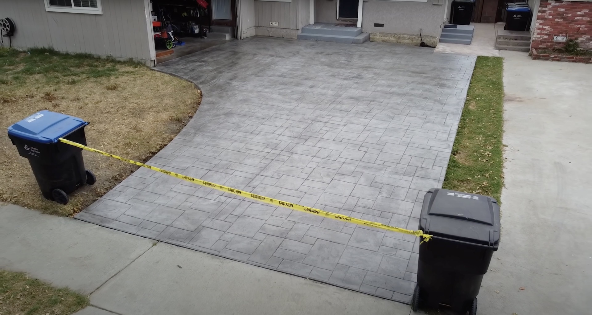 Beautiful paver-style concrete installation showing precision and attention to detail