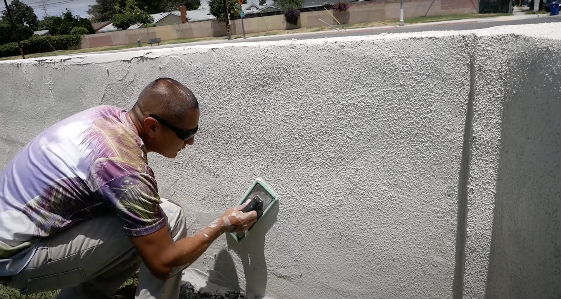 Concrete surface finishing with professional smoothing and texturing work